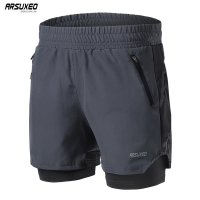 주짓수 레쉬가드 도복 바지 선수용 유도 합기도 RSUXEO Men&#3;s 7 &quot;Running Shorts 2 in 1 Quik Dry 운동 훈련 조깅 스포츠 체육관 반바