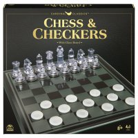 Spin Master Clear Chess and Checkers Set 스핀 마스터 투명 유리 보드판 체스 앤 체커 세트