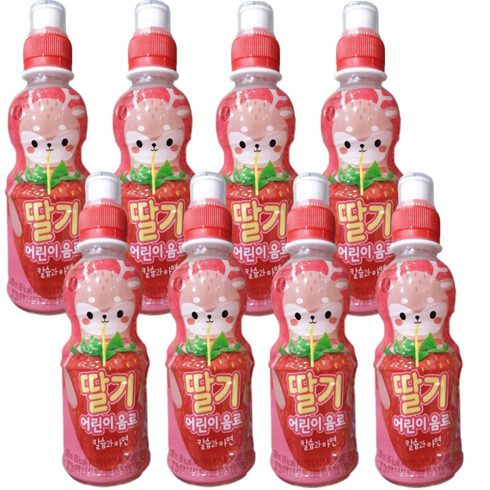 노브랜드 어린이음료 딸기맛 200ml x 8개 딸기농축액 칼슘<b>아연</b>함유