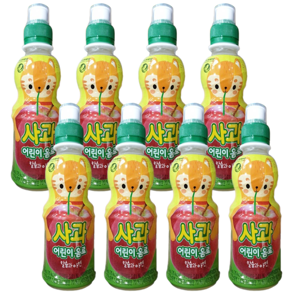 노브랜드 어린이음료 사과맛 200ml x 8개 사과농축액 칼슘<b>아연</b>함유
