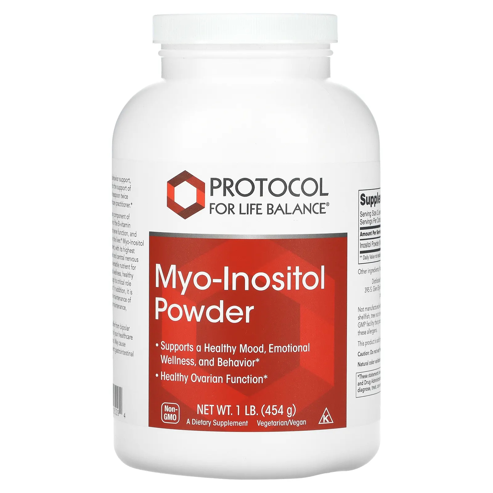 <b>프로토콜 포 라이프 발란스</b> Myo-Inositol 이노시톨 파우더 454g