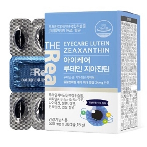 <b>더리얼</b> 아이케어 루테인 <b>지아잔틴</b> 500mg 30캡슐