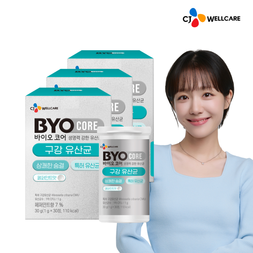 CJ 바이오코어 구강유산균 소주연 유산균 30정, 3개