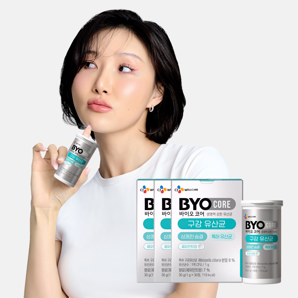 CJ 바이오코어 구강유산균 화사 유산균 30정, 3개