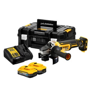 디월트 충전 앵글 그라인더 DCG405H2T 20V 5.0AH 파워스택 배터리2개
