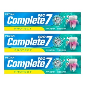 메디안 컴플리트 프로 7 프로텍트 치약 120g x3입 잇몸염증 예방 자연유래성분 함유