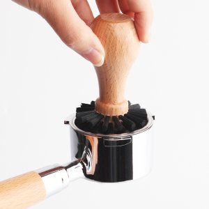 커빙 라운딩 커피브러쉬 58mm 바텀리스 포터필터 브레빌 드롱기 탬퍼 바스켓 청소 브러쉬