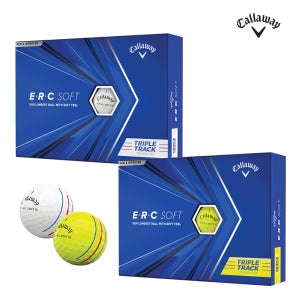 2021 캘러웨이 ERC 소프트 트리플 트랙 3피스 12구 골프공 화이트 옐로우