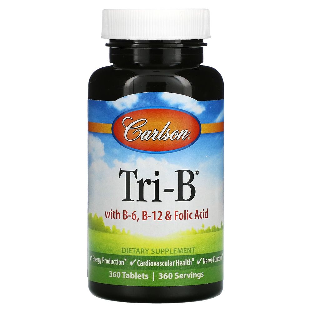 Carlson, <b>B6</b>, B12 &amp; 엽산 함유 Tri-B, 360정
