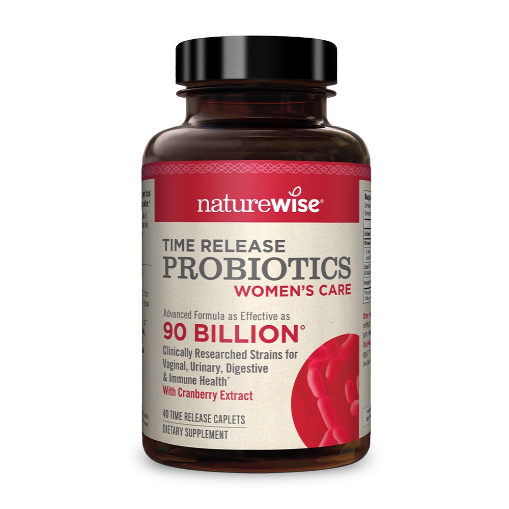 네이쳐와이즈 <b>타임 릴리즈</b> 유산균 <b>우먼스 케어</b> 900억 CFU 40캐플릿