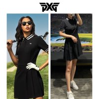 PXG 여성 RP SIGNATURE POLO DRESS 여자 골프웨어 블랙 골프원피스