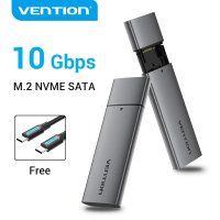 컴퓨터 Vention-M.2 NVMe SSD 인클로저 SATA to USB 3.1 Gen2 C 10Gbps 어댑터 전화 태블릿 PC 지원 USAP M2 케이스