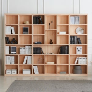 보드레 편백나무 원목 높은 6단 책장 600