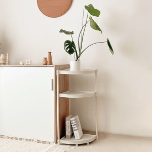 편백나무 원목선반 나무 조립 DIY 3단 라운드