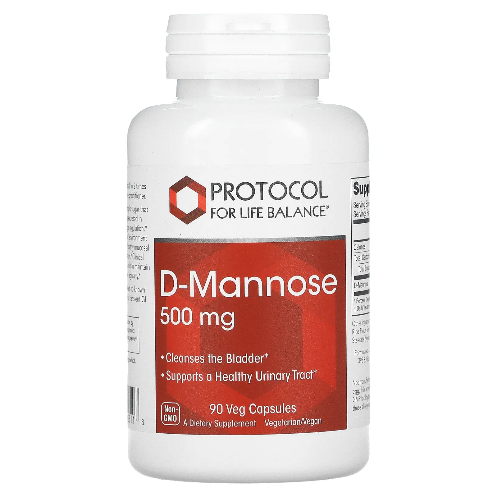 <b>프로토콜 포 라이프 발란스</b> D-Mannose 500mg 90베지캡슐