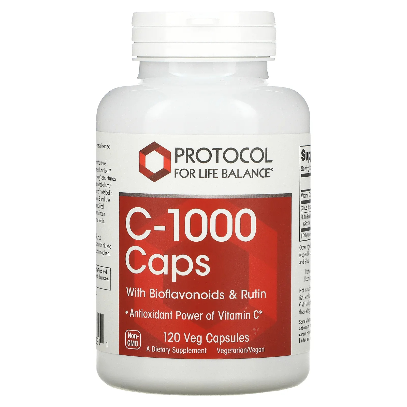 <b>프로토콜 포 라이프 발란스</b> C-1000 Caps 바이오플라보노이드 루틴 120베지캡슐