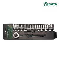 사타 SATA 3/8인치 육각 소켓 렌치 세트 14PCS 09523