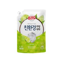 트리오 베이킹소다 담은 친환경 주방세제 산뜻한 라임향 리필 1.2L x1개