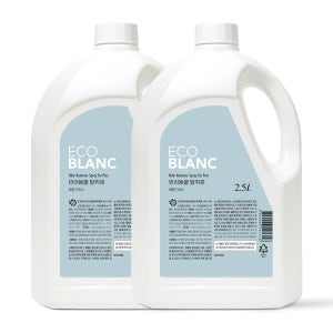 에코블랑 반려동물 탈취제 강아지 고양이 배변 오줌 냄새제거 레몬그라스향, 2.5L, 2개