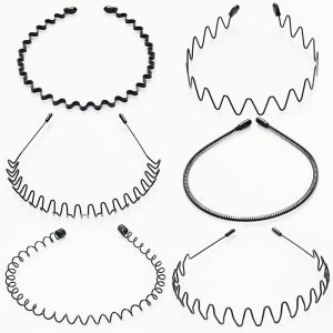 두발로 와이어 물결 스프링 머리띠 6종 1세트