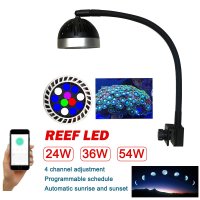 구유 조명 himarine 24w 36w 54w led 수족관 프로그램 물고기 탱크 바닷물 해양 산호초 아쿠아 나이트 spectra v2