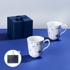 블루 플레인 머그 380ml, 2개