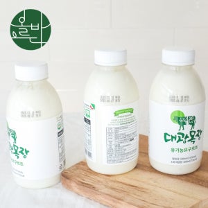 유기농 플레인 요거트 500ml 3병 마시는 수제 요구르트 요플레