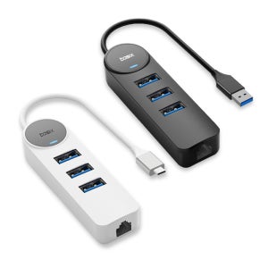 베이식스 USB 노트북 랜선젠더 유선랜카드 멀티허브 기가비트 인터넷 컨버터 4in1