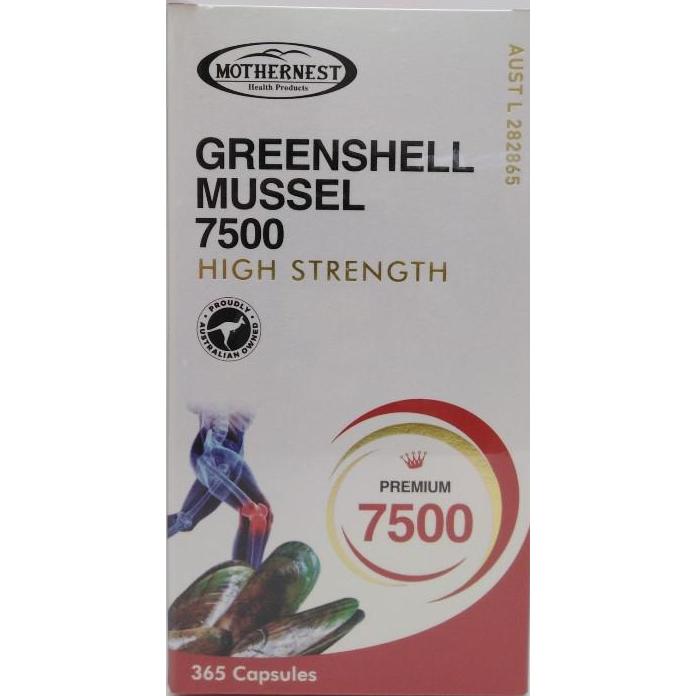 Mothernest Greenshell Mussel 7500 High Strength <b>마더네스트</b> 초록 홍합 7500mg 하이 스트렝스 365캡슐 1팩