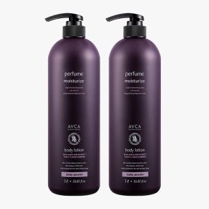 아브카 퍼퓸 바디로션 대용량 베이비파우더, 1L, 2개