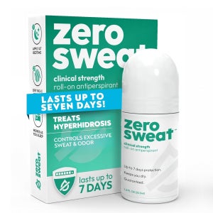ZeroSweat 땀 발한 억제제 데오드란트 오리지널 롤온, 다한증 손 발 겨드랑이 땀 감소 7일 지속