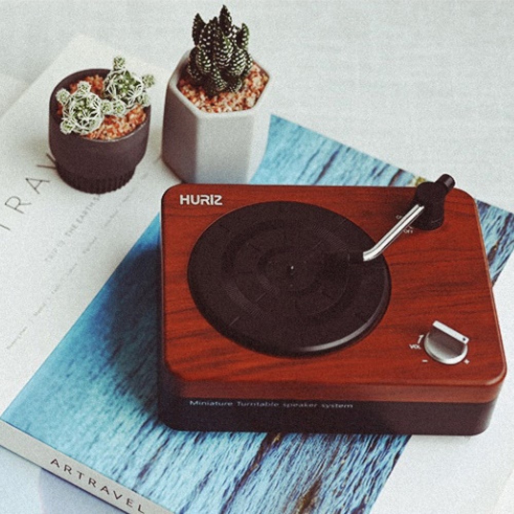 휴라이즈 캠핑스피커 블루투스 스피커 브랜드 카페스피커 스타벅스 CD 미니 턴테이블 HR MINI Turn
