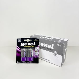 벡셀 C형 건전지 1.5V 망간 국산 카드형 박스