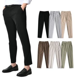 남자 슬랙스 남성 정장바지 일자 10부 히든밴딩 구김방지 6컬러 9009