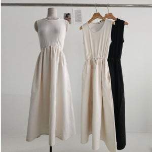 레이어드 나시 원피스 허리밴딩 임산부 원피스