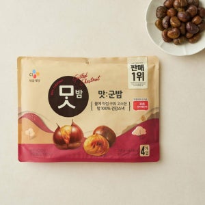 CJ 맛군밤 맛밤 100% 밤 자연간식 저지방 간편 스낵 60g, 12개