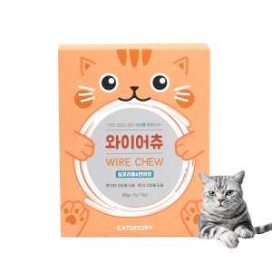 캣츠모리 와이어츄 7p 고양이 양치껌 덴탈껌 영양간식 구강관리 실꼬리돔&연어맛