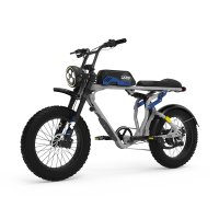 (BR3 총판)이브이샵 2023 BR3 스크램블러 SCRAMBLER SR1000S(GRAY&BLUE) 48V 20Ah PAS/스로틀겸용 전기자전거 레트로 팻바이크 자토바이