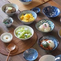 면요리 담기좋은 삼각 일본면기 작은면기 덮밥그릇 6종 - 택1