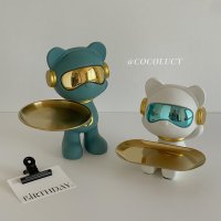 베어 브릭 트레이 북극 곰 돌이 열쇠 COCOLUCY 음악 입구