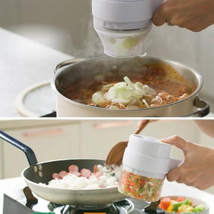 루헨 쓰리고 무선 전동 만능 다지기 슬라이서 채칼 3in1 야채 마늘 캠핑 요리 충전식