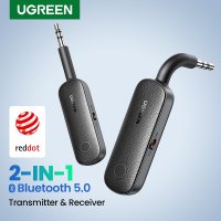 외장하드 케이스 UGREEN-2 인 1 블루투스 어댑터 송신기 수신기 AUX 5.0 무선 3.5mm 스테레오 이어폰 TV 자동차