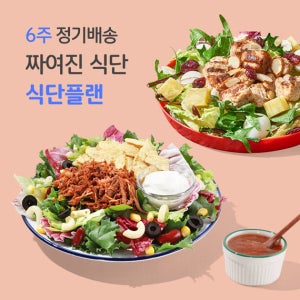 포켓샐러드 6주 짜여진 정기식단 주5팩씩 배달 도시락 정기배송 포케 구독 다이어트식단