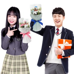 국산 핑크킨더조이꽃다발 초등입학꽃다발 졸업 발표회 학예회 재롱잔치 간식 입학식