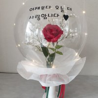 보보풍선 꽃풍선 대(30cm) 레드장미(LED포함 문구제작)