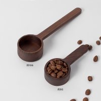쇼트 앤티크 호두나무 느티나무 원목 계량 스푼 8g 10g 커피 스쿱 파우더 숟가락