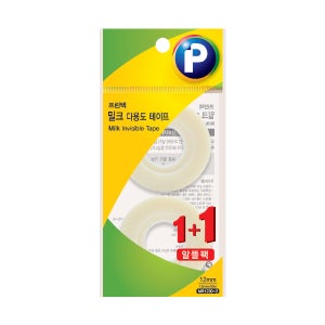 프린텍 밀크 다용도테이프 리필 MR1230-2 1+1(12mmX30m) 재고대량보유