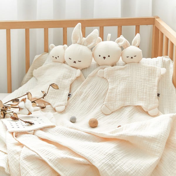 헬로하이주 출산선물 6중 모달 거즈 애착인형 손수건 아기 3중 모달거즈 블랭킷 신생아 이불