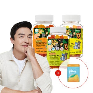 [3개월] 네추럴라이즈 어린이 비타민 젤리 키즈 종합 영양제 꾸미 혼합 3종