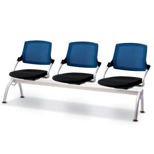 AKi-55 그레이스D형장의자 팔무 메쉬 로비의자